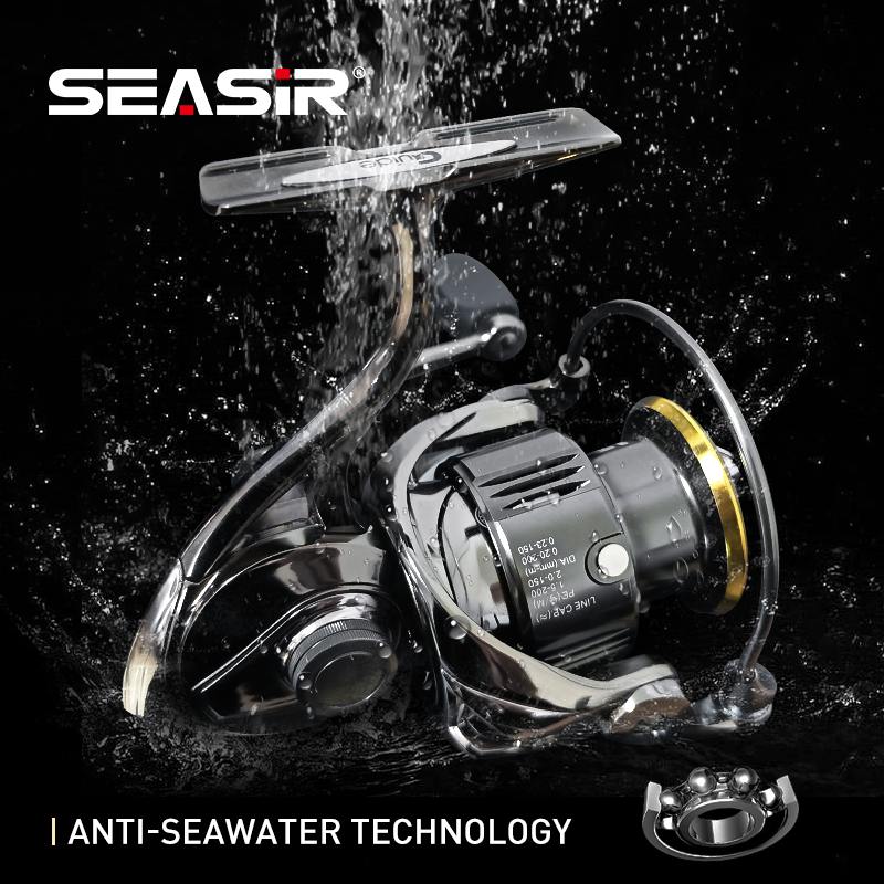 Seasir 2022 Saltwater Fishing Reel 9+1 BB 5.2:1 Gear Ratio, Aluminum  Handle, Metal Spool, Size 1000-3000