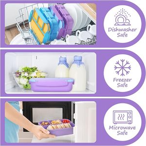 BPA-Free Plastic PP Thermal Leakproof Insulated Bento <b>Box</b> Kids School <b>Lunch</b> <b>Box</b> Set - Product Image 2