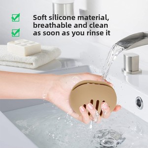Hot-selling Silicone Beauty Egg Sponge Powder <b>Puff</b> Storage Case Breathable Portable Cosmetic Storage - Product Image 4