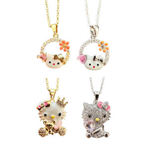 Colar de Cobre da Série <span class=keywords><strong>Hello</strong></span> <span class=keywords><strong>Kitty</strong></span>, Exquisito e Fofo, Alta Qualidade, Resistente ao Desbotamento, Colar <span class=keywords><strong>Hello</strong></span> <span class=keywords><strong>Kitty</strong></span> para Mulheres - Product Image 6