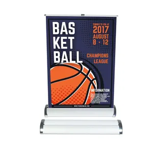 Table Top Display Mini A3 A4 Roll Up Banner mini table top retractable pull roll up banner display stand