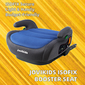 Siège rehausseur de voyage pour bébé et enfant Jovikids, léger et économique, en HDPE et polyester, <span class=keywords><strong>avec</strong></span> système <span class=keywords><strong>ISOFIX</strong></span>, conforme à la norme ECE R129, pour les enfants de 125 à 150 cm - Product Image 2