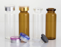 5ml 6ml 8ml 10ml 12ml 15ml 20ml 30ml flacon en verre d'injection transparent ambre et bouchon rabattable petites bouteilles de médicaments en verre
