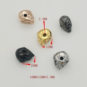 Cuentas de acero inoxidable con diseño de rostro de superhéroe de Yunnique para la fabricación de pulseras, cuentas sueltas de metal fundido de 10 mm, piezas de joyería DIY - Product Image 3