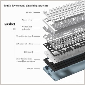 لوحة مفاتيح ميكانيكية سلكية قطعة واحدة للشحن 87 مفتاح كابل RGB لعبة مخصصة محور قابل للتبديل الساخن - Product Image 4