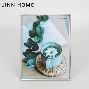 Jinn Home Silver Metal <strong>Frame</strong> Rope <strong>Design</strong> 4x6 5x7 6x8 <strong>Wall</strong> Hang or Table-top Standing Display Durable Iron Photo <strong>Frame</strong> - Product Image 2