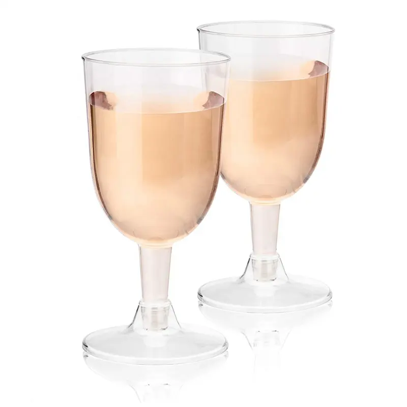 Factory Wholesale Disposable Tableware Glass Wine Champagne Cup Plastic 5oz 150ml for Events Gatherings Party