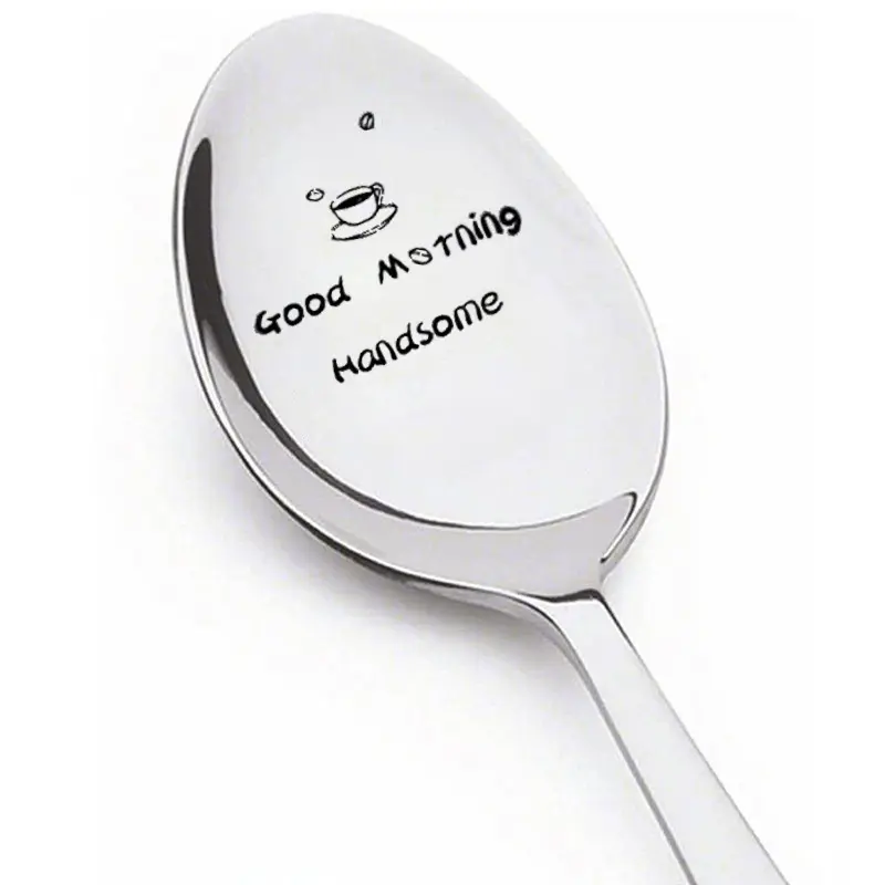 Custom Logo Stainless Steel Spoons Long Handle Durable Gift Coffee Spoons Tea Spoon