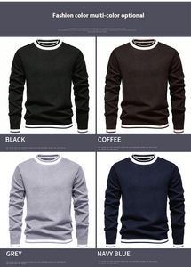 <span class=keywords><strong>Jersey</strong></span> de <span class=keywords><strong>hombre</strong></span> ligero <span class=keywords><strong>redondo</strong></span> <span class=keywords><strong>cuello</strong></span> <span class=keywords><strong>redondo</strong></span> suéter de gran tamaño pesado grueso tejido de punto Material de manga larga Formal hombres suéter camisas - Product Image 6