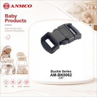 ANMCO Boucle de sécurité en plastique écologique à 5 points avec déverrouillage rapide pour accessoires de poussette et de chaise haute pour bébé