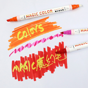 12 colori/set Dual Tips <span class=keywords><strong>evidenziatore</strong></span> a cambiamento di colore <span class=keywords><strong>cancellabile</strong></span> magico per l'ufficio e la vita quotidiana - Product Image 4