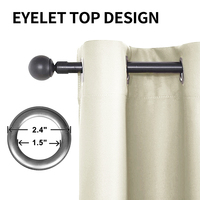 Rideaux occultants d'extérieur sur mesure, style œillets, pour patio et jardin, certifiés OEKO-TEX, imperméables toutes saisons