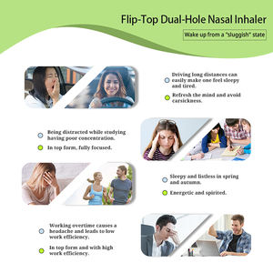 Inhalador Nasal de Aceites Esenciales MQ con 16 Sabores, Nuevo Diseño con Tapa Abatible y Doble Orificio, Refrescante, Alivia la Fatiga, Saludable - Product Image 2