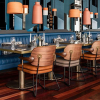 Design moderne personnalisé commercial hôtel restaurant canapé en lin stand café restauration rapide meubles canapé salon sièges banc de stand