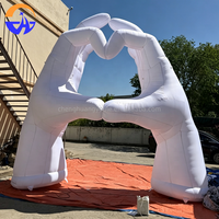 Arche publicitaire gonflable blanche personnalisée en tissu Oxford avec ventilateur intégré, installation facile, pour centres commerciaux en extérieur