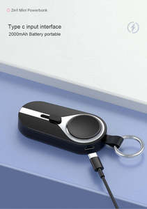 Portable 2000mAh <span class=keywords><strong>Batterie</strong></span> Au Lithium Power Bank Mini Porte-clés Chargeur D'urgence <span class=keywords><strong>iPhone</strong></span> Android IWatch Haute Nouvelle Conception 2-en-1 - Product Image 5