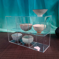 Jihong Vitrine de livres en acrylique transparent personnalisable Statue en verre organique Vitrine Art Collection Retail Store Rack