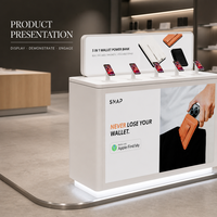 Kiosque de vente de téléphones portables personnalisé, comptoir d'exposition d'électronique pour magasin de téléphonie mobile