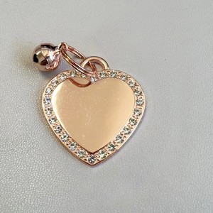 HW en stock, Étiquette d'identification pour chien et chat en strass, Pendentif breloque pour collier d'animal de compagnie, Forme cœur, Anti-perte, Gravure personnalisable - Product Image 3