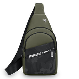 男士跨界时尚牛津休闲肩斜跨腰包拉链封口u盘功能新款背包时尚批发 - Product Image 1