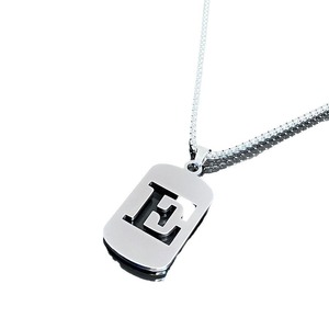 Trendy Hollow Initial Letter Name Colar Prata Aço Inoxidável 26 Alfabeto Colar De Pingente Para Homens Mulheres Jóias - Product Image 5