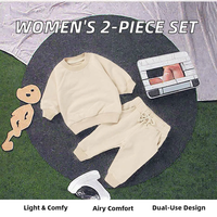 Ensemble 2 pièces pour femmes, t-shirt ample à manches courtes et short en coton respirant léger uni pour l'été
