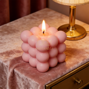 Velas Aromáticas 3D en Forma de Cubo Hechas a Mano al por Mayor - Cera de Soja Perfumada con Aroma a Flor de Burbuja, Larga Duración, Ecológicas, Decoración del Hogar - Product Image 1