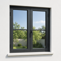 Ventanas Americanas de Aluminio Tipo Huracán con Mosquitera, Abatibles y Giratorias, Triple Vidrio para Casas
