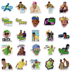 ZY1036C 50/PCS Autocollants The Fresh Prince of <span class=keywords><strong>Bel</strong></span>-<span class=keywords><strong>Air</strong></span> pour bagages, guitare, voiture, skateboard, vélo, PVC imperméable, décor, autocollants de dessin animé - Product Image 2