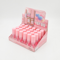 24 pièces/boîtes vente chaude mignon ours en peluche hydratant miroir huile pour les lèvres longue durée antiadhésive tasse liquide rouge à lèvres maquillage en gros