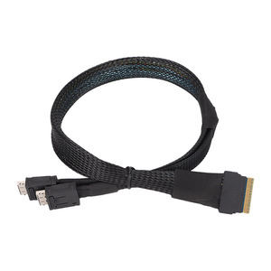 Cable adaptador Slimsas Sff-8654 a Oculink Sff-8611, cable de datos para servidor 8i a 4i, conector moldeado negro - Product Image 2
