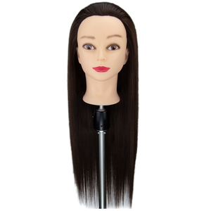 Cabeza de Maniquí Femenina para Peinado, Cabeza de <span class=keywords><strong>Muñeca</strong></span> de Cosmetología con Cabello de Fibra Sintética, Cabello Natural para Corte y Trenzado - Product Image 2