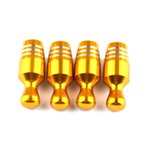 Tapas de válvula de aleación de aluminio con forma de bola de boliche roja para reparación y reemplazo de neumáticos sin cámara de automóviles y motocicletas - Product Image 2