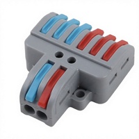 Bloc de bornes compact universel PC Mini en cuivre à 2/3 broches pour fixation de trous, connexion rapide des conducteurs