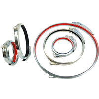 Pièces de systèmes HVAC RMC203, collier de serrage pour conduit galvanisé de 8 pouces de diamètre, joint d'étanchéité TPE pour systèmes de filtration d'air et de collecte de poussière