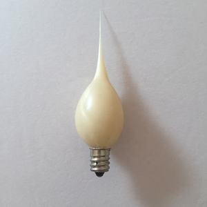 Белая силиконовая декоративная лампочка-канделябр с длинным наконечником C7 1/2, 1 Вт, с эффектом мерцающего пламени - Product Image 2