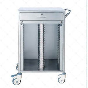 Xin Yuchen Medical Record Trolley 40 <b>Grids</b> Stainless Steel Double Row Patient File Cabinet Hospital Use - Product Image 1