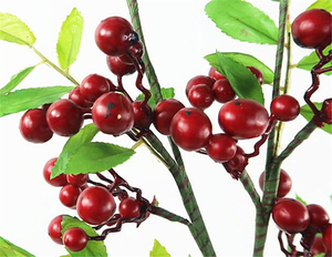 QSLH — plante artificielle de haute qualité, 7 pièces, fruits de raspberry artificiel pour noël V686 - Product Image 5