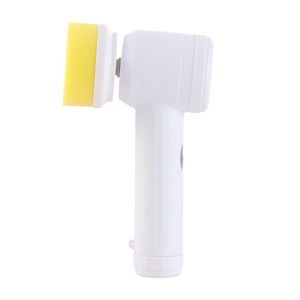 Cepillo de limpieza eléctrico recargable, cabezal de cepillo de nailon, herramienta multifuncional para lavar platos, cocina, baño, blanco y verde - Product Image 2