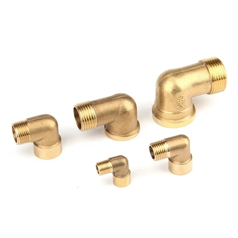 Factory Direct Sales Full Copper Joint Internal And External Tooth Elbow Copper Pipes Fittings