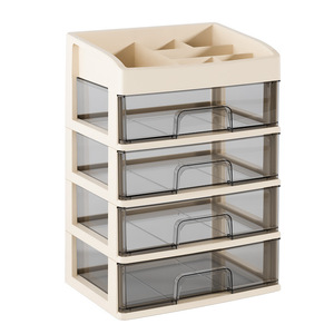 Desktop Organizer <b>Storage</b> <b>Box</b> With <b>Drawers</b> Rectangle Office Desk Organizer For Cosmetics And Stationery - Product Image 5