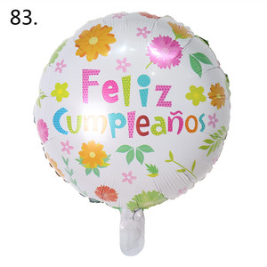 Venta al por mayor película de aluminio Mylar 18 pulgadas globos de papel de aluminio Feliz cumpleaños Globos papel de aluminio helio decoración de fiesta globo - Product Image 5