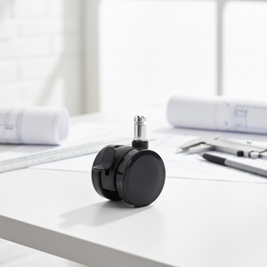 Guangdong 50mm Nylon-Schwenkrollen Spezial-Lenkrollen mit Bremse für Büromöbel-Mechanismus Solide Räder für Wohnzimmernutzung - Product Image 4