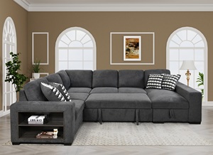 Vendita di Fabbrica: Set di Divani Multifunzionali a U di Grandi Dimensioni con Letto Estraibile e Vano Contenitore per Soggiorno e Appartamento - Product Image 4