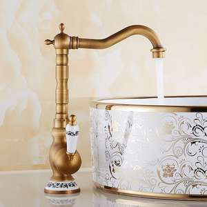 Robinet de <span class=keywords><strong>cuisine</strong></span> <span class=keywords><strong>vintage</strong></span> moderne, mélangeur d'eau, robinet à poignée unique, thermostatique, pour salle de bain, style classique - Product Image 2