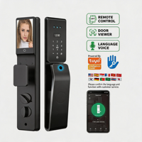 Serrure connectée Tuya WiFi la plus vendue avec reconnaissance faciale 3D pour portes en bois et en acier, données sur carte mémoire pour appartements et familles