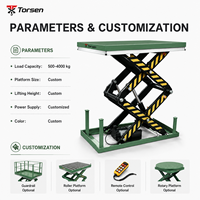 Plateforme élévatrice à ciseaux hydraulique stationnaire pour le chargement, le déchargement et le transfert de matériaux, hauteur et dimensions de plateforme personnalisées