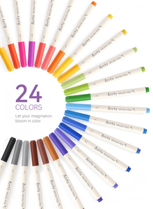 ABSP-0124A – Lot de 24 feutres à eau à pointe souple <span class=keywords><strong>pour</strong></span> livres de <span class=keywords><strong>coloriage</strong></span> <span class=keywords><strong>pour</strong></span> adultes, illustration et loisirs créatifs - Product Image 5