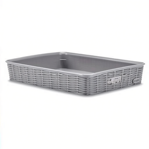 Cestino plastica (35x26x6cm) ELEGANCE Grigio pietra 30960 - Product Image 2