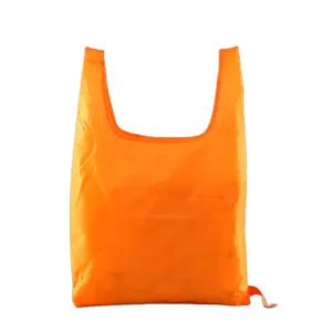 Wholesale simple polyester tote bag custom ecological blank polyester shopping bag recycled